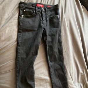 Plain black full length GUESS jeans